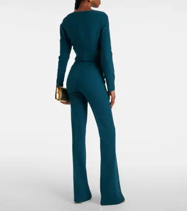 Safiyaa Alexa high-rise crêpe flared pants | Thumbnail 3