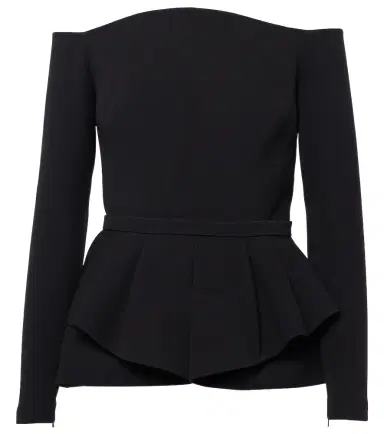 Safiyaa Brien off-shoulder crêpe peplum top | Thumbnail 1