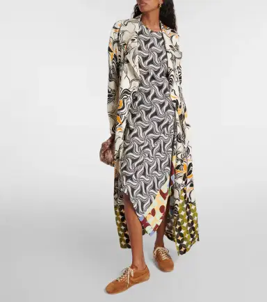 Dries Van Noten Printed asymmetric midi dress | Thumbnail 3