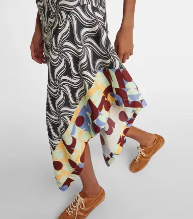 Dries Van Noten Printed asymmetric midi dress | Thumbnail 6