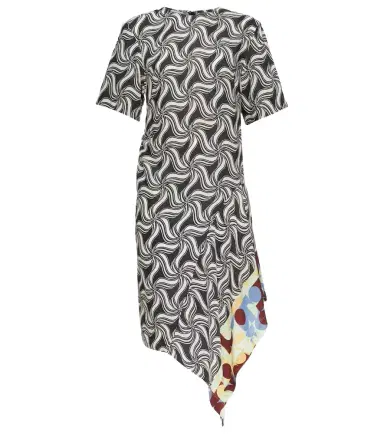 Dries Van Noten Printed asymmetric midi dress | Thumbnail 1
