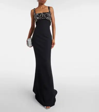 Safiyaa Ezda embellished crêpe gown | Thumbnail 2