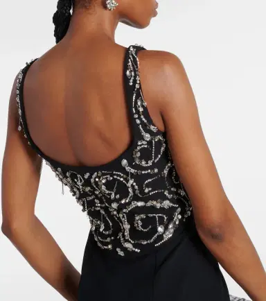 Safiyaa Ezda embellished crêpe gown | Thumbnail 3