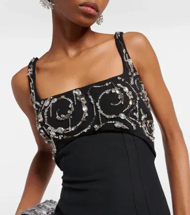 Safiyaa Ezda embellished crêpe gown | Thumbnail 4