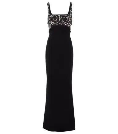 Safiyaa Ezda embellished crêpe gown | Thumbnail 1