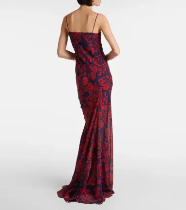 Dries Van Noten Printed silk georgette maxi dress | Thumbnail 2