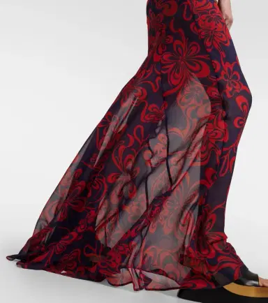 Dries Van Noten Printed silk georgette maxi dress | Thumbnail 3