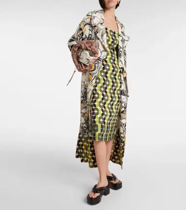 Dries Van Noten Printed crêpe midi dress | Thumbnail 2