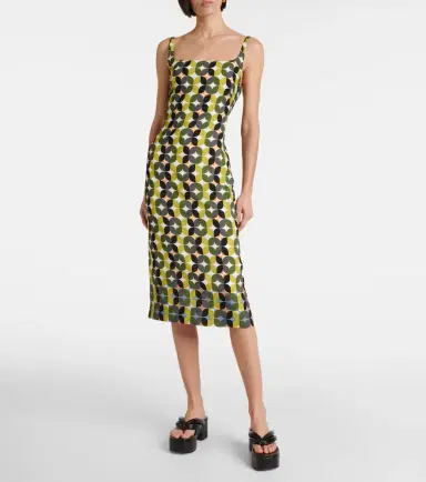 Dries Van Noten Printed crêpe midi dress | Thumbnail 3