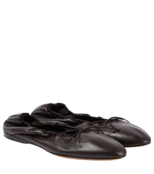 The Row Awar leather ballet flats