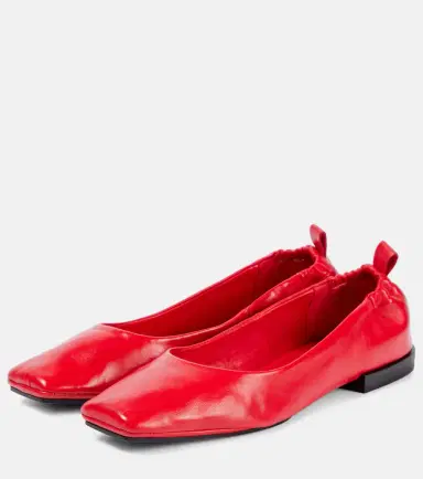 Souliers Martinez Nova Montjuic leather ballet flats | Thumbnail 2