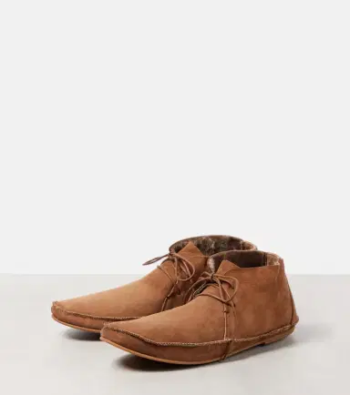 The Row Tyler shearling-lined suede moccasins | Thumbnail 4