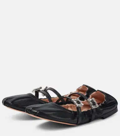 Roger Vivier Embellished leather ballet flats | Thumbnail 3 Roger Vivier Embellished leather ballet flats | Thumbnail 3