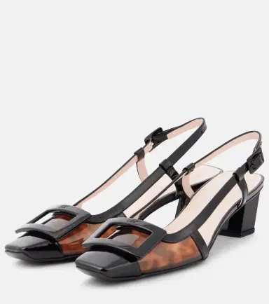 Roger Vivier Belle Vivier 45 patent leather slingback pumps | Thumbnail 3 Roger Vivier Belle Vivier 45 patent leather slingback pumps | Thumbnail 3