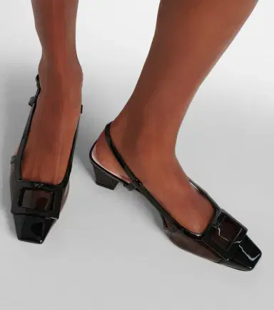 Roger Vivier Belle Vivier 45 patent leather slingback pumps | Thumbnail 5 Roger Vivier Belle Vivier 45 patent leather slingback pumps | Thumbnail 5