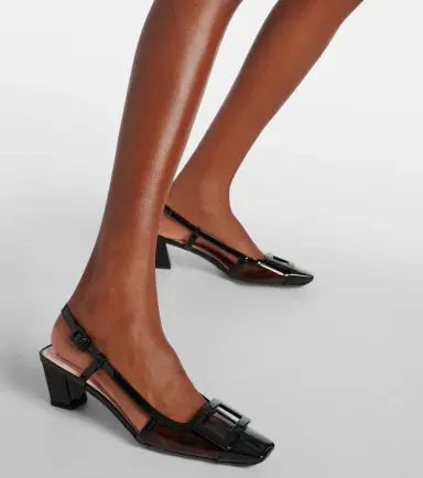 Roger Vivier Belle Vivier 45 patent leather slingback pumps | Thumbnail 7 Roger Vivier Belle Vivier 45 patent leather slingback pumps | Thumbnail 7