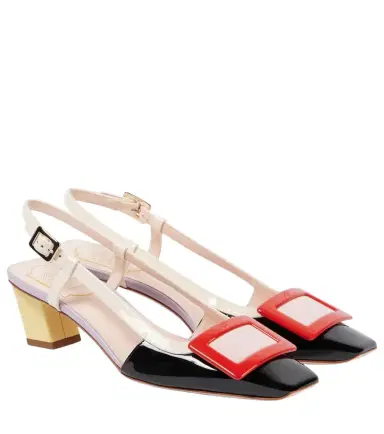 Roger Vivier Belle Vivier 45 leather slingback pumps | Thumbnail 1 Roger Vivier Belle Vivier 45 leather slingback pumps | Thumbnail 1