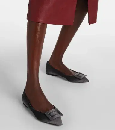 Roger Vivier Gommettine denim ballet flats | Thumbnail 2