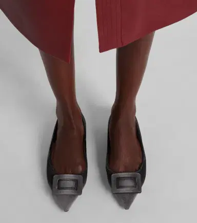 Roger Vivier Gommettine denim ballet flats | Thumbnail 3