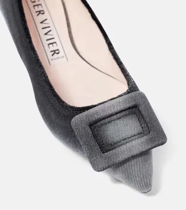 Roger Vivier Gommettine denim ballet flats | Thumbnail 6