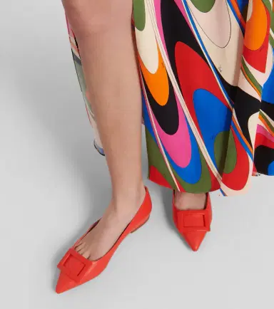 Roger Vivier Gommettine Ball leather ballet flats | Thumbnail 3