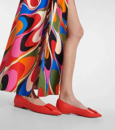 Roger Vivier Gommettine Ball leather ballet flats | Thumbnail 4