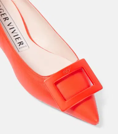 Roger Vivier Gommettine Ball leather ballet flats | Thumbnail 5