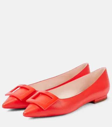 Roger Vivier Gommettine Ball leather ballet flats | Thumbnail 6