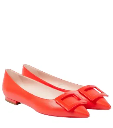 Roger Vivier Gommettine Ball leather ballet flats | Thumbnail 1