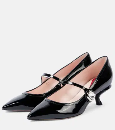 Roger Vivier Virgule Babies patent leather Mary Jane pumps | Thumbnail 4
