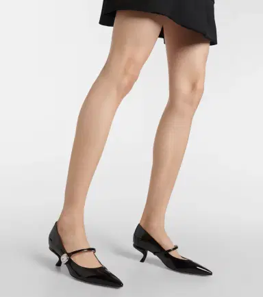 Roger Vivier Virgule Babies patent leather Mary Jane pumps | Thumbnail 5