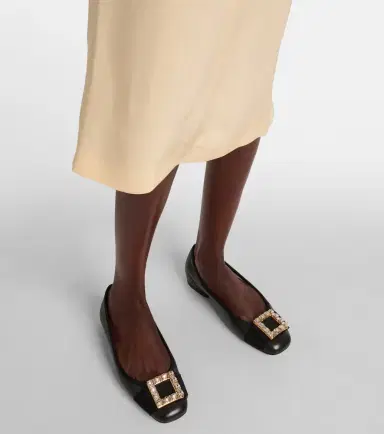 Roger Vivier Tres Vivier embellished leather ballet flats | Thumbnail 3