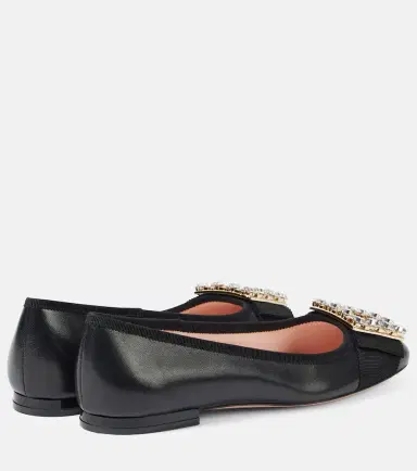 Roger Vivier Tres Vivier embellished leather ballet flats | Thumbnail 4