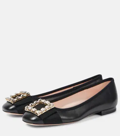 Roger Vivier Tres Vivier embellished leather ballet flats | Thumbnail 6