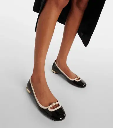 Roger Vivier Viv' Podium patent leather ballet flats | Thumbnail 5 Roger Vivier Viv' Podium patent leather ballet flats | Thumbnail 5
