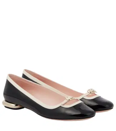 Roger Vivier Viv' Podium patent leather ballet flats | Thumbnail 1 Roger Vivier Viv' Podium patent leather ballet flats | Thumbnail 1