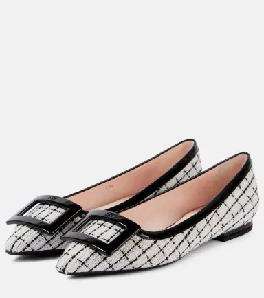 Roger Vivier Gommettine bouclé ballet flats | Thumbnail 2