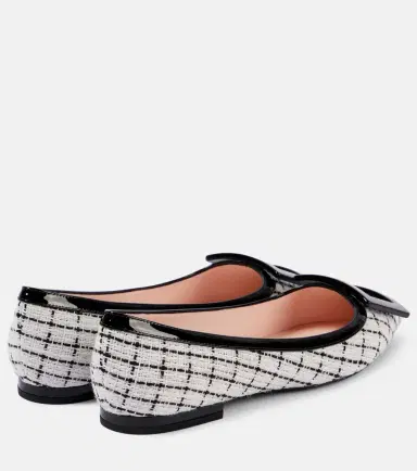 Roger Vivier Gommettine bouclé ballet flats | Thumbnail 3