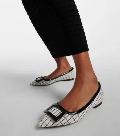Roger Vivier Gommettine bouclé ballet flats | Thumbnail 5