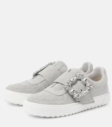 Roger Vivier Very Vivier embellished suede sneakers | Thumbnail 4