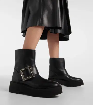 Roger Vivier Viv' Rangers leather combat boots | Thumbnail 2