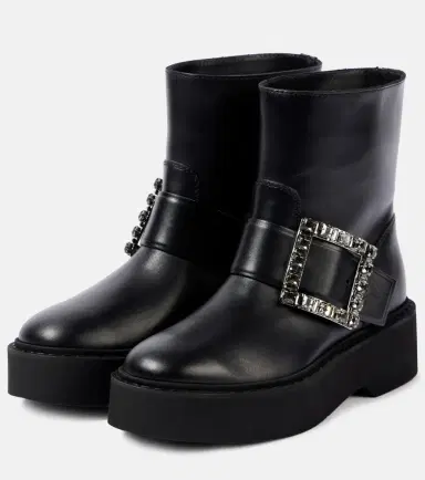 Roger Vivier Viv' Rangers leather combat boots | Thumbnail 7