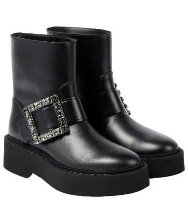 Roger Vivier Viv' Rangers leather combat boots | Thumbnail 1