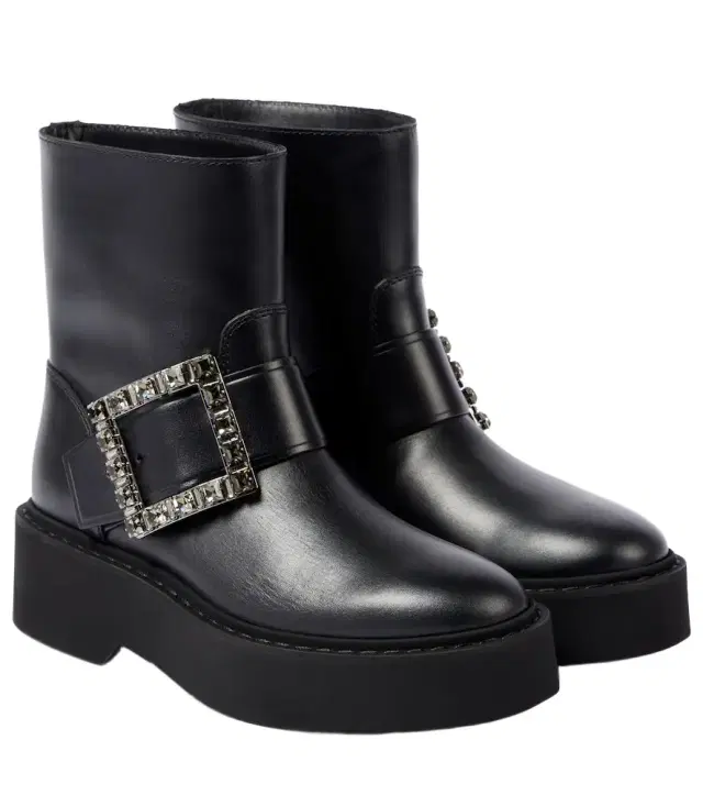 Roger Vivier Viv' Rangers leather combat boots