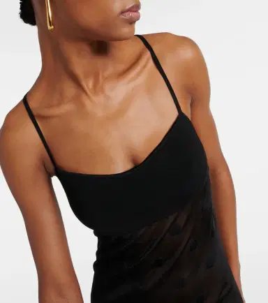 Jacquemus La Robe Maille Puntini polka-dot mesh gown | Thumbnail 2
