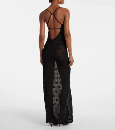 Jacquemus La Robe Maille Puntini polka-dot mesh gown | Thumbnail 3