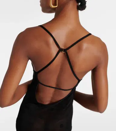 Jacquemus La Robe Maille Puntini polka-dot mesh gown | Thumbnail 5