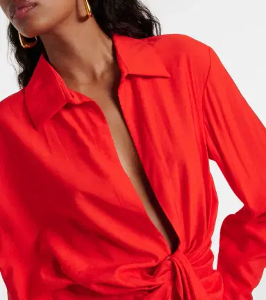 Jacquemus La Robe Bahia draped shirt dress | Thumbnail 2