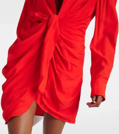 Jacquemus La Robe Bahia draped shirt dress | Thumbnail 3