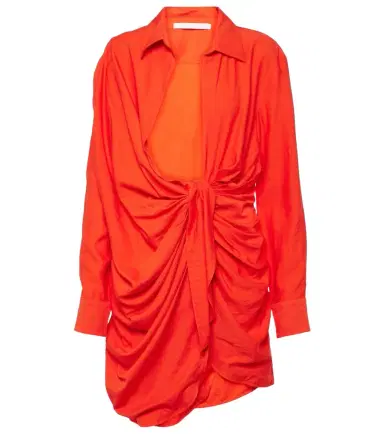 Jacquemus La Robe Bahia draped shirt dress | Thumbnail 1
